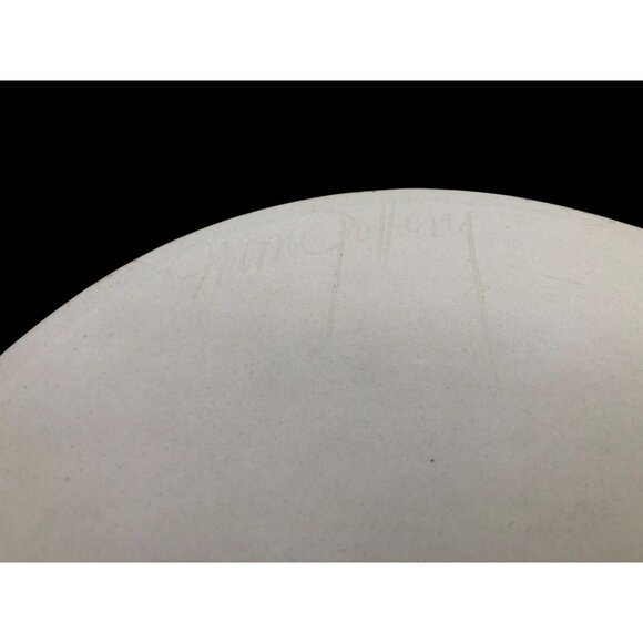 Hami Pottery Hand-Painted Floral Pie Plate/Serving Bowl 9.5 In Ironstone Scallop - Picture 8 of 11